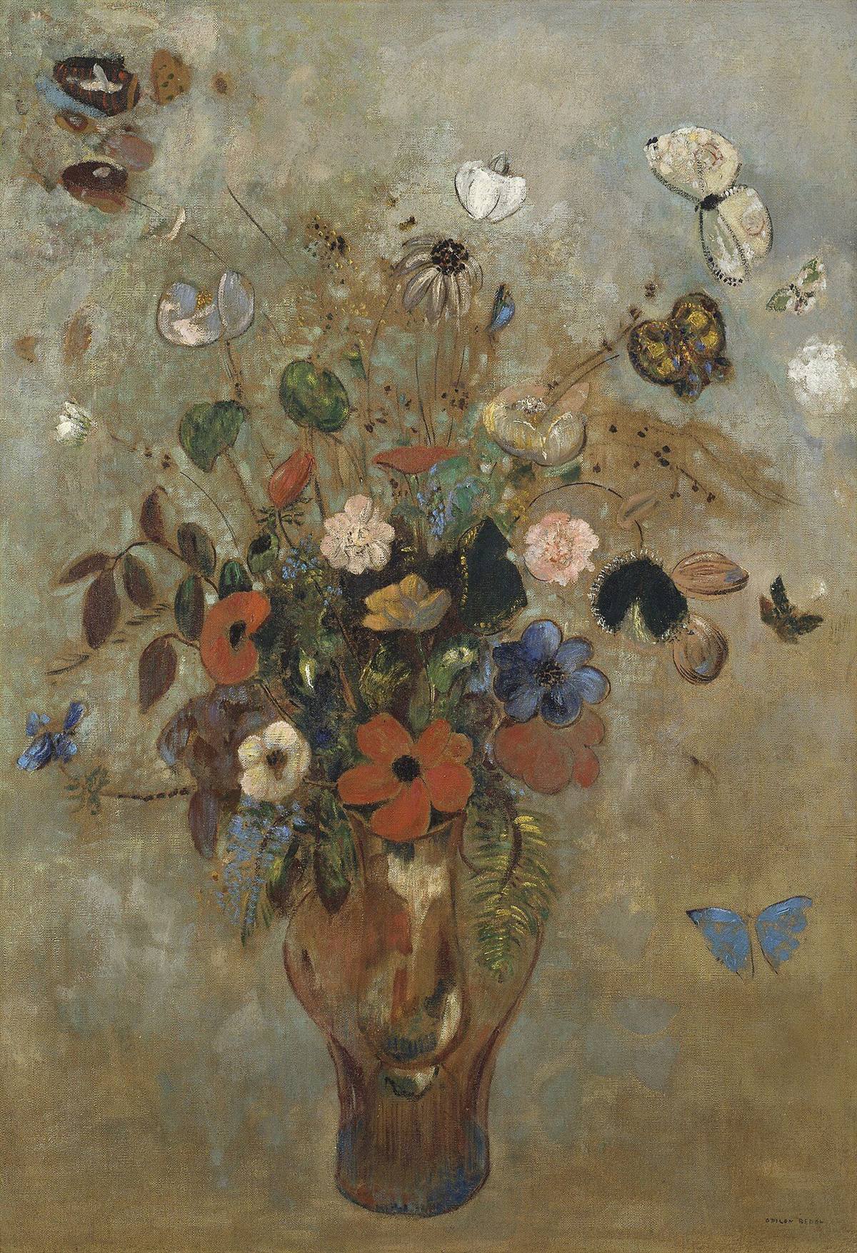 Still Life with Flowers by Odilon Redon