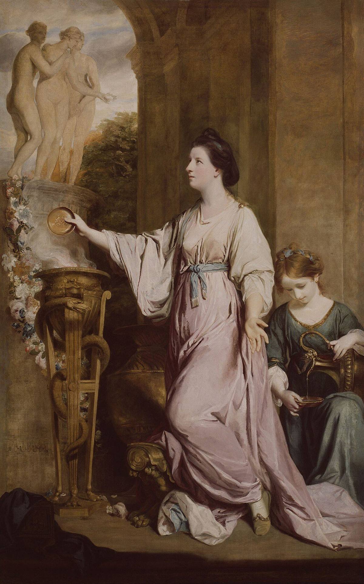 Lady Sarah Bunbury Sacrificing to the Graces by Sir Joshua Reynolds