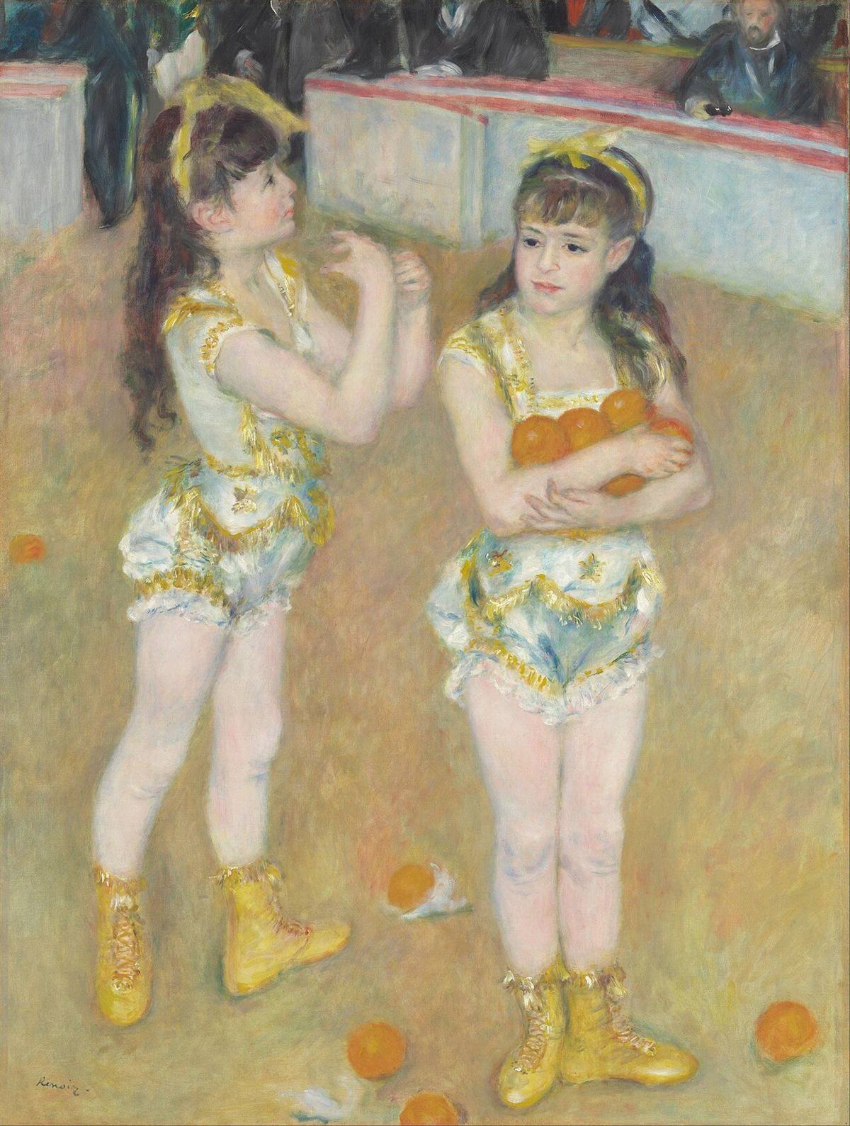 Acrobats at the Cirque Fernando (Francisca and Angelina Wartenberg) by Pierre-Auguste Renoir