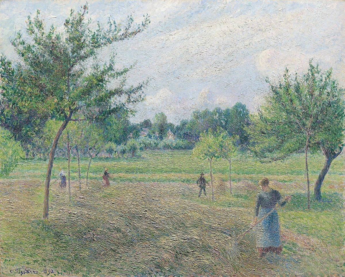 Haymaking at Éragny by Camille Pissarro