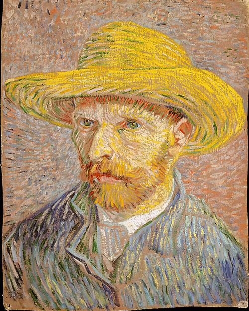 Self-Portrait with a Straw Hat (obverse: The Potato Peeler) by Vincent van Gogh