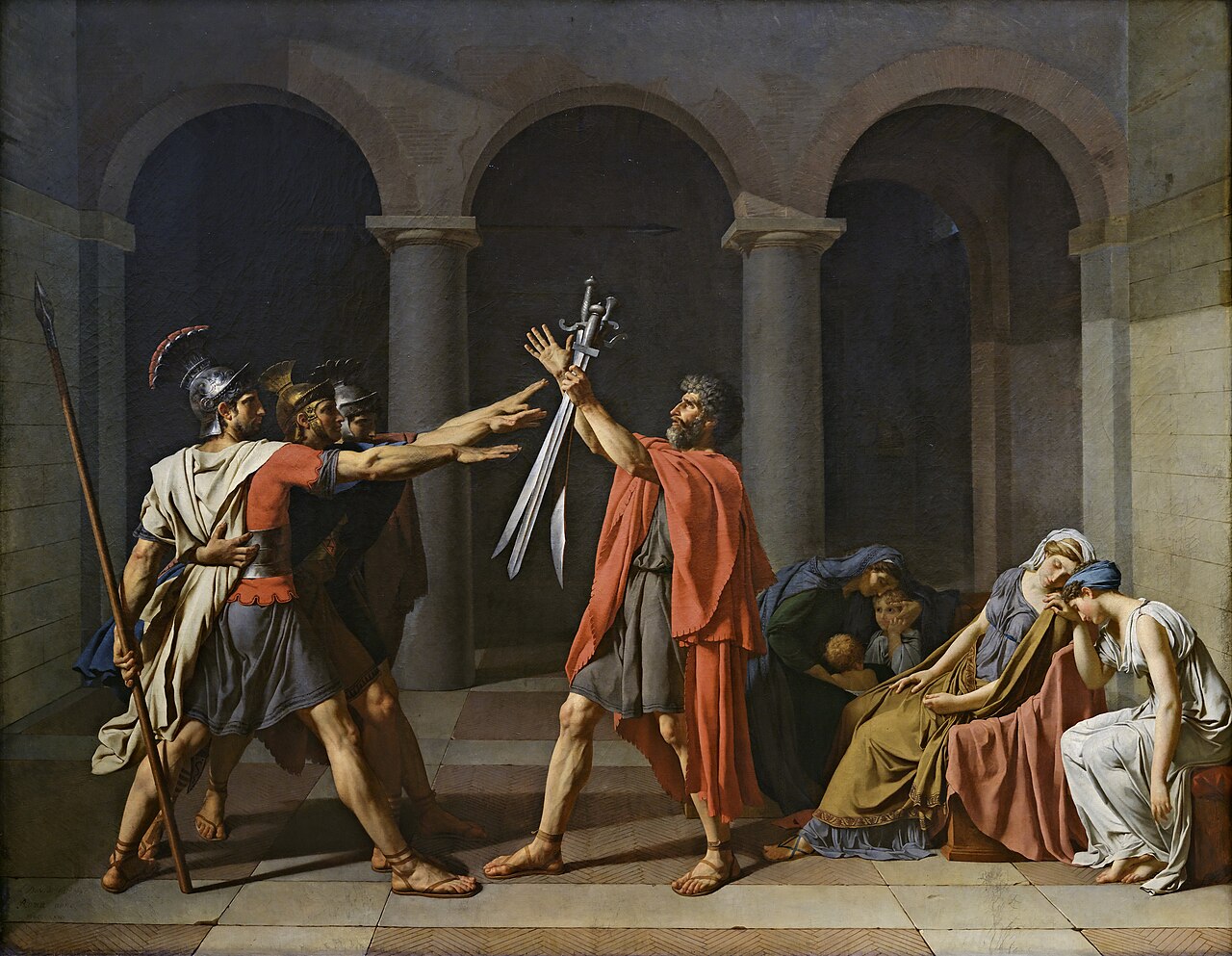 Oath of the Horatii by Jacques-Louis David